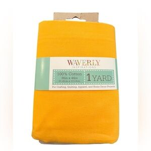 Waverly Inspirations 1 Yard Marigold Yellow 100% Cotton Fabric NEW‎ 36 X 44 In